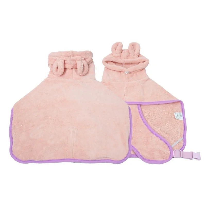Dog Bathrobe Super Absorbent Pet Towel Bathrobe Bath Towels Quick-Drying Cat Dog Bath Towel Bath Supplies Dog Towel Microfiber