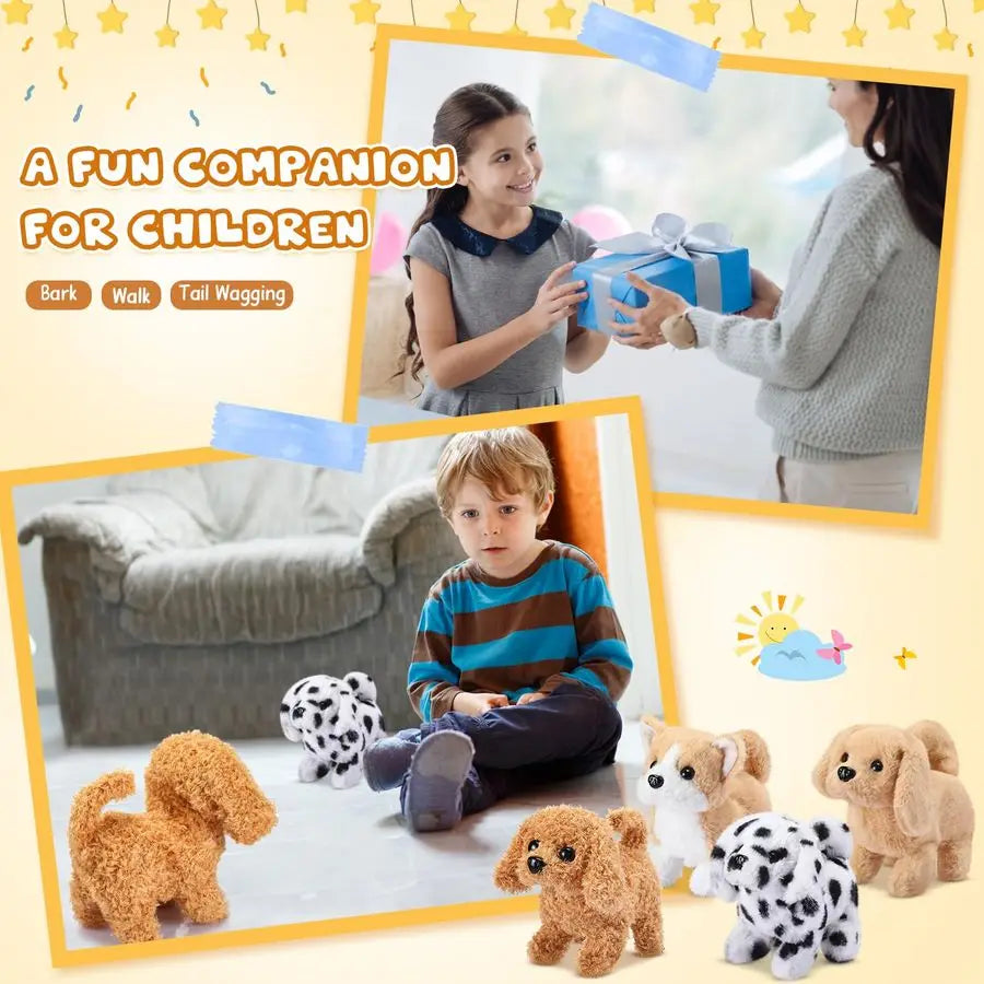 Pcs Interactive Dog Toys for Kids Realistic Hopping Dog Plush Electronic Walking Barking and Wagging Tail Puppy Toys for Classro