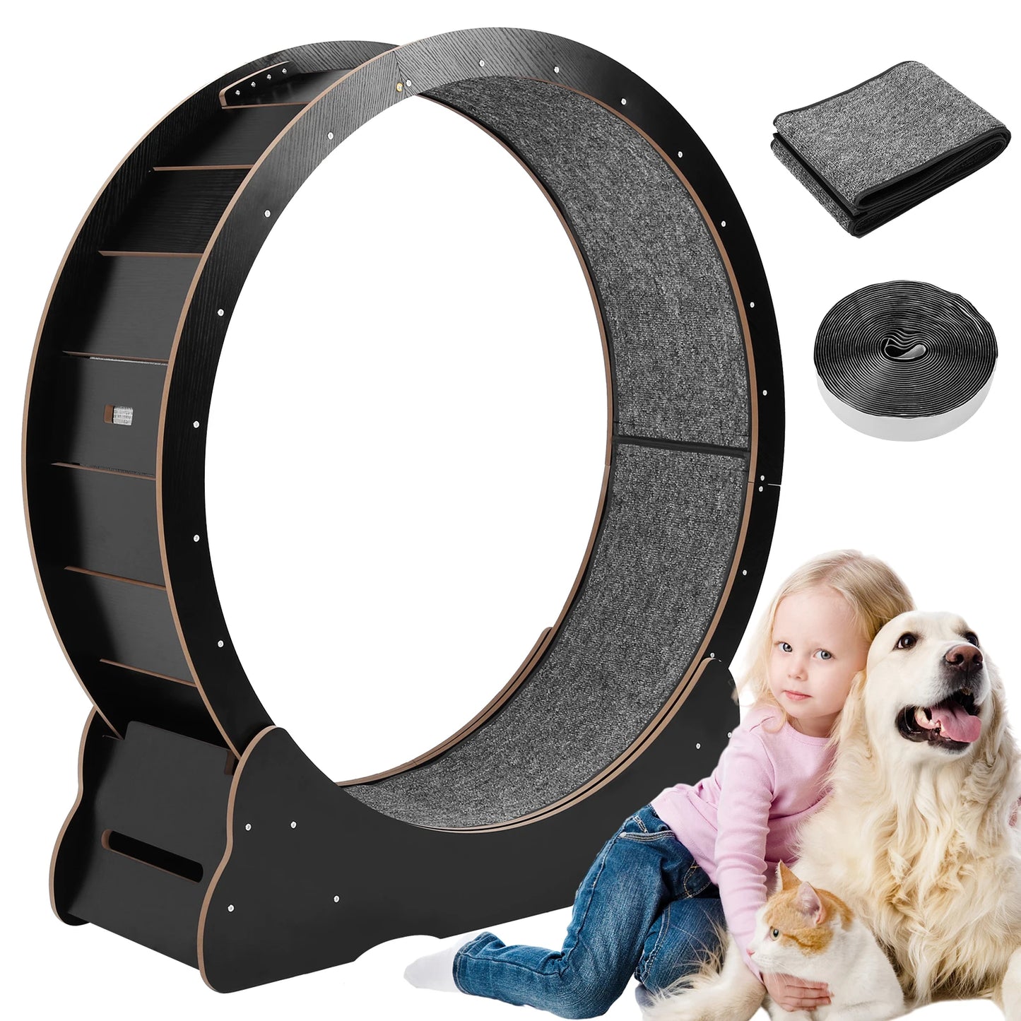 Cats Exercise Running Wheel 43 Inch Large Cat Running Treadmill Wheel for Indoor Cats