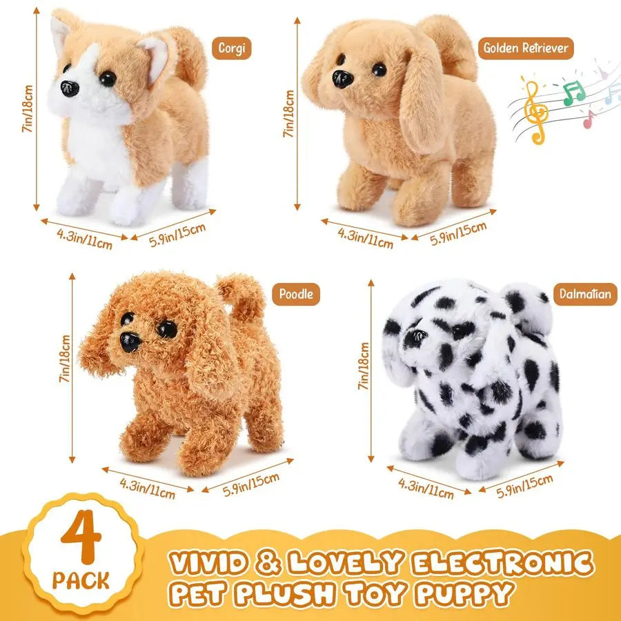 Pcs Interactive Dog Toys for Kids Realistic Hopping Dog Plush Electronic Walking Barking and Wagging Tail Puppy Toys for Classro