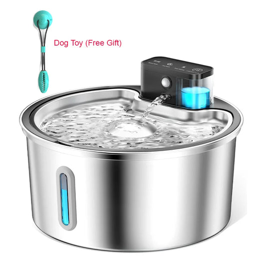 VOFORD 3.2L Recharge Wireless Cat Water Fountain Automatic Sensor Stainless Steel Dog Water Fountain Multiple Pet Drinking Bowls
