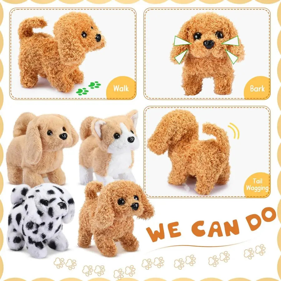 Pcs Interactive Dog Toys for Kids Realistic Hopping Dog Plush Electronic Walking Barking and Wagging Tail Puppy Toys for Classro