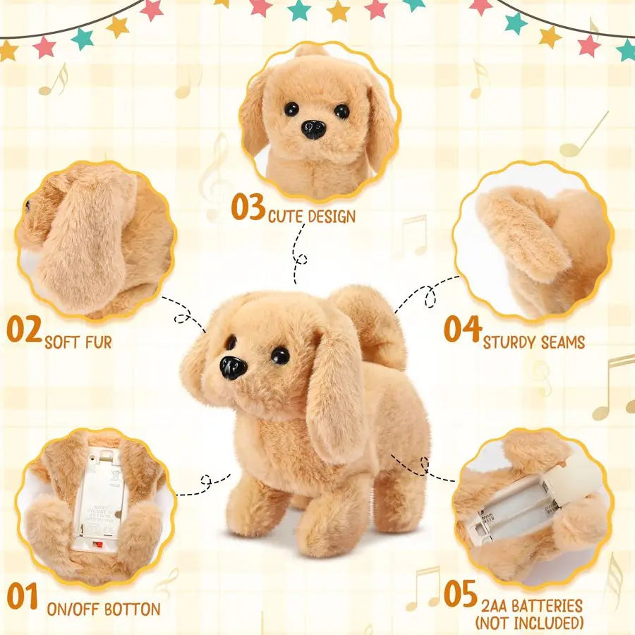 Pcs Interactive Dog Toys for Kids Realistic Hopping Dog Plush Electronic Walking Barking and Wagging Tail Puppy Toys for Classro