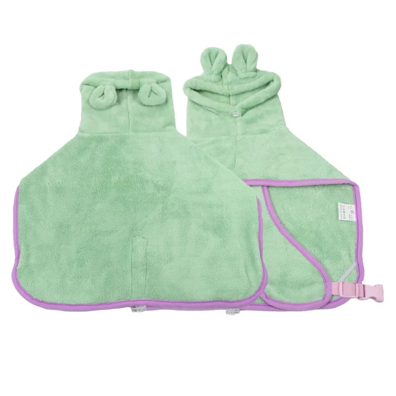 Dog Bathrobe Super Absorbent Pet Towel Bathrobe Bath Towels Quick-Drying Cat Dog Bath Towel Bath Supplies Dog Towel Microfiber