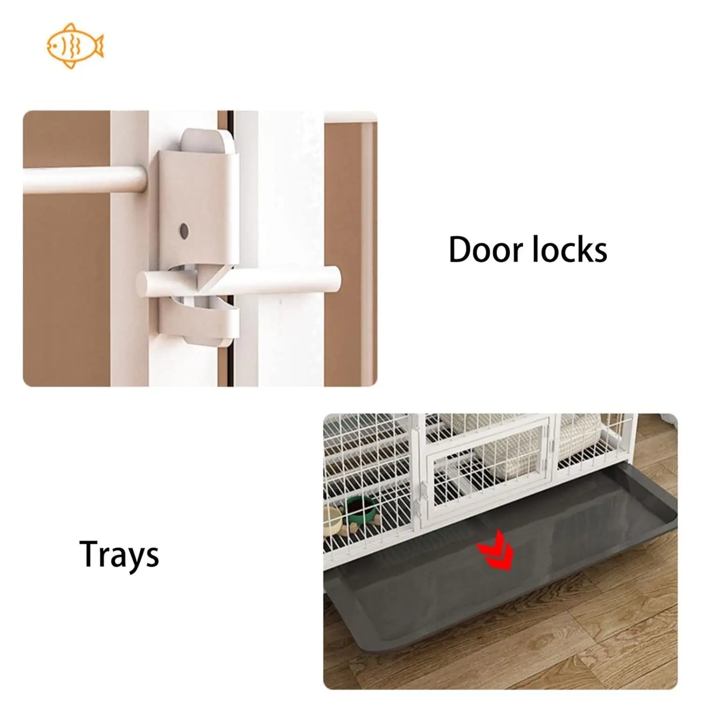 Large 2-Tier Cat Cage with Wheels - Multi-Level Cats Kennel for Chinchillas & Ferrets - Indoor/Outdoor Cat, Customized