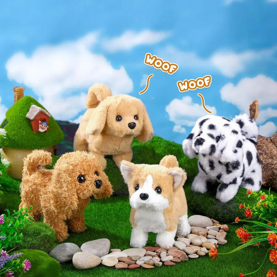 Pcs Interactive Dog Toys for Kids Realistic Hopping Dog Plush Electronic Walking Barking and Wagging Tail Puppy Toys for Classro