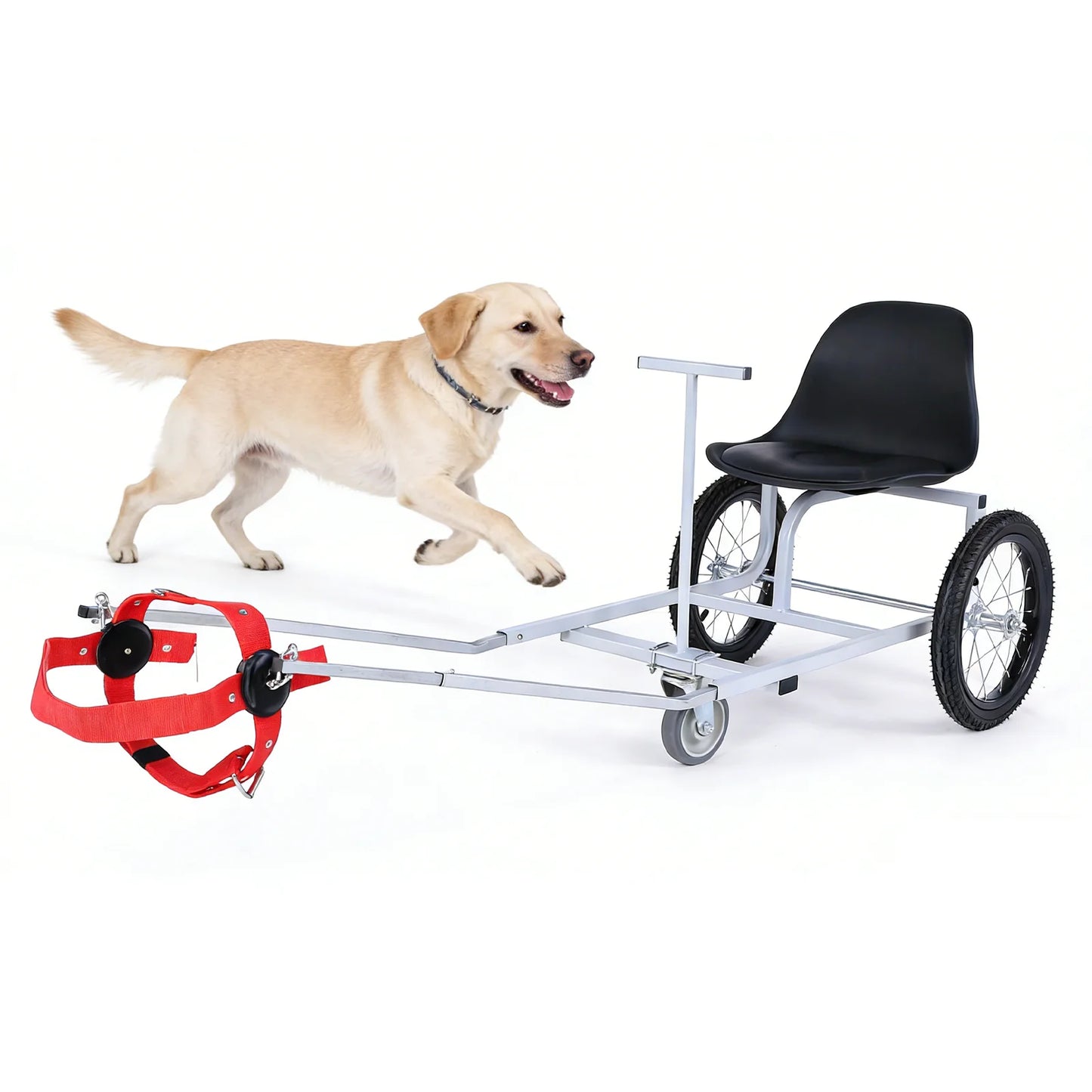 Dog Pulling Person Car with Armrests & Dog Leash Light Dog Pull Car for Golden Retriever Mixed-breed Dog