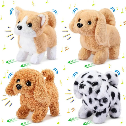 Pcs Interactive Dog Toys for Kids Realistic Hopping Dog Plush Electronic Walking Barking and Wagging Tail Puppy Toys for Classro