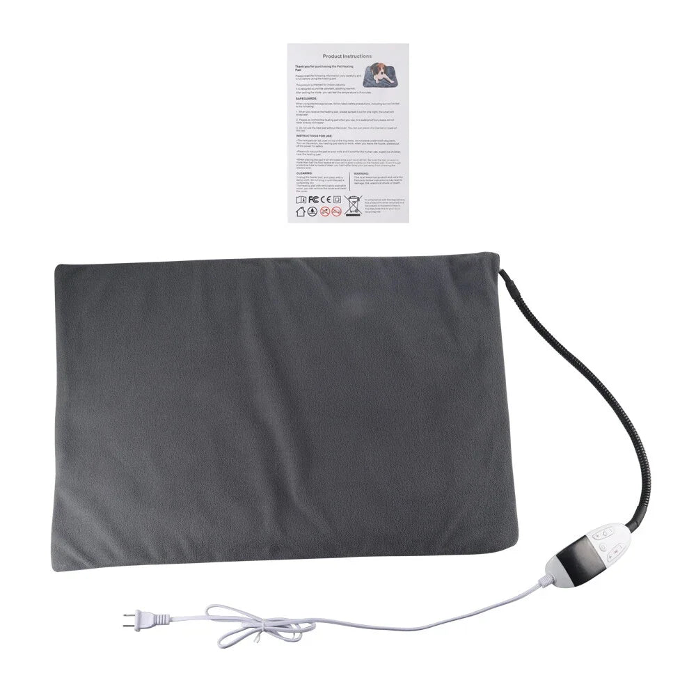 1PC Electric Pet Heating Pad 27.6"X17.7" Winter Warmer Cat Puppy Heater Pad Waterproof Washable Portable Warming Blanket Home